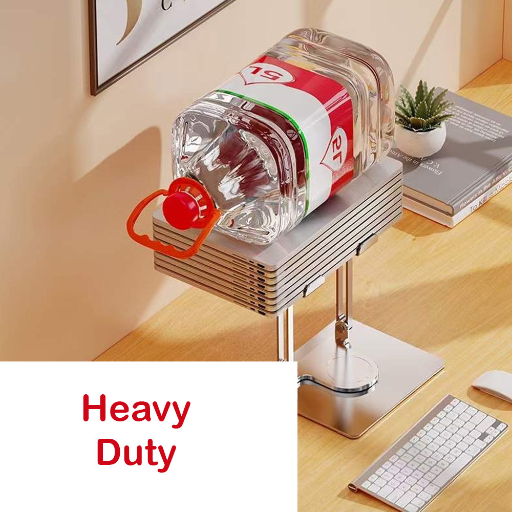 Picture of 360 Degree Rotatable Adjustable Height Angle Laptop Stand Laptop Stand Aluminium Laptop Foldable Stand for Apple MacBook Pro Laptops Notebook Tablets iPad iPad Pro(Silver)