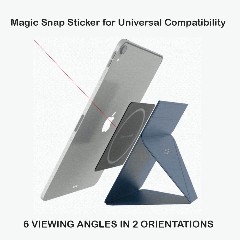 Picture of Apple iPad 10.2 7th gen 2019  | MOFT Snap Tablet Stand Multi Angle Invisible Tablet Stand for iPad iPad Pro iPad Air Tablet (Wanderlust Blue)