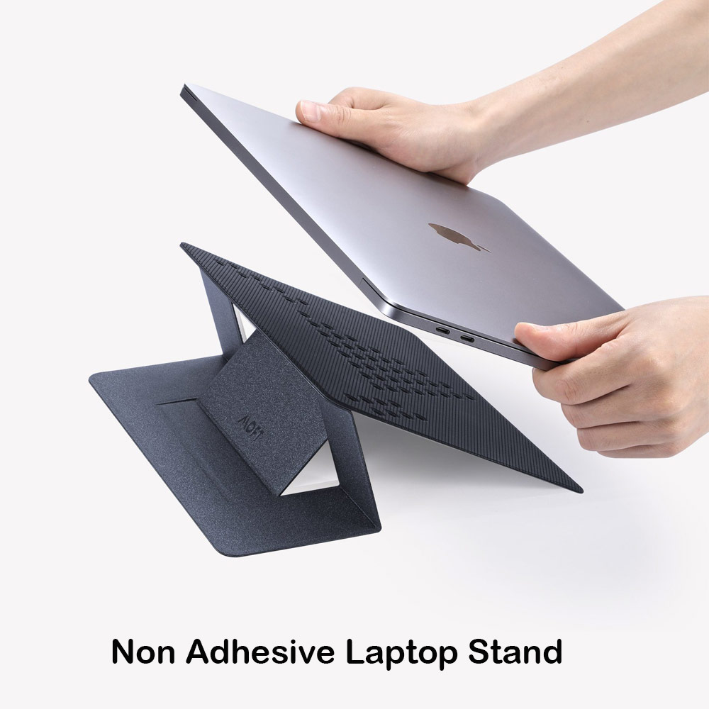 Picture of  Apple MacBook Air 13\" 2020  | MOFT Invisible Laptop Stand NON Adhesive with Holes for Heat Dissipation for Laptop Macbook Air 13 M1 Macbook Pro 13 M1 (Space Grey)