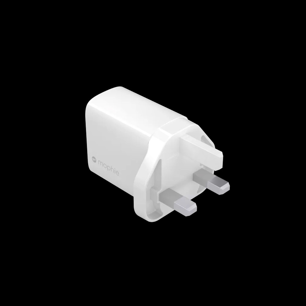 Picture of  Apple iPhone 11 Pro Max 6.5 Charger | Mophie USB-C 30W PD Gan Wall Charger Traver Charger Compact Charger for iPhone 11 Pro Max 12 Pro Max 13 Pro Max (UK White)