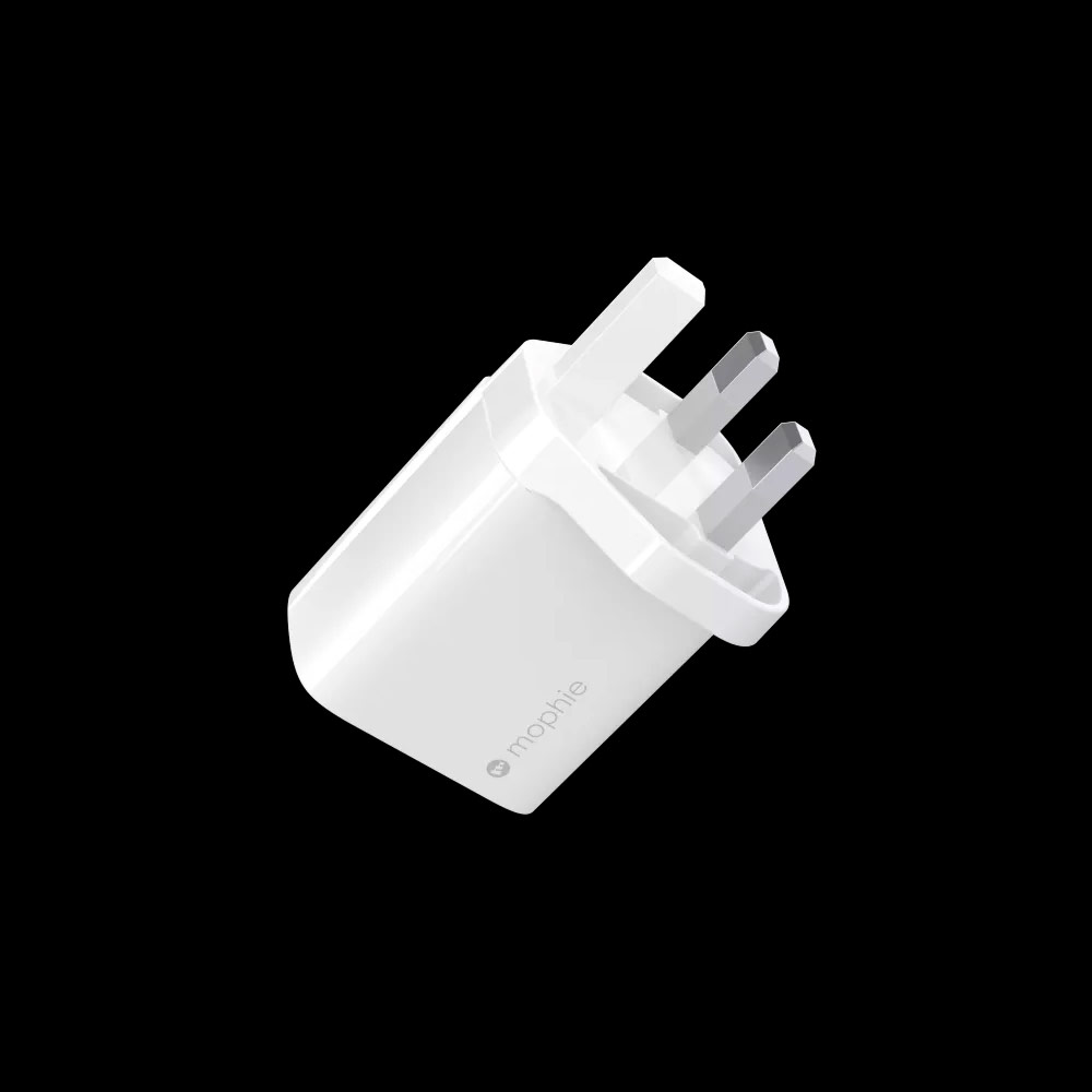 Picture of  Apple iPhone 11 Pro Max 6.5 Charger | Mophie USB-C 30W PD Gan Wall Charger Traver Charger Compact Charger for iPhone 11 Pro Max 12 Pro Max 13 Pro Max (UK White)