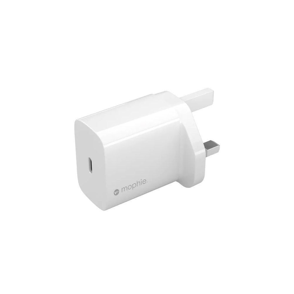 Picture of  Apple iPhone 11 Pro Max 6.5 Charger | Mophie USB-C 30W PD Gan Wall Charger Traver Charger Compact Charger for iPhone 11 Pro Max 12 Pro Max 13 Pro Max (UK White)