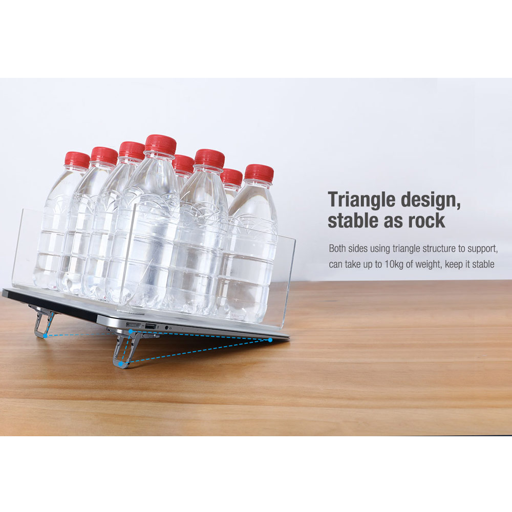 Picture of Nillkin Bolster Plus Laptop Tablet Mini Stand Foldable Portable Stand Holder Heat Dissipation for Laptop Notebook (Silver)