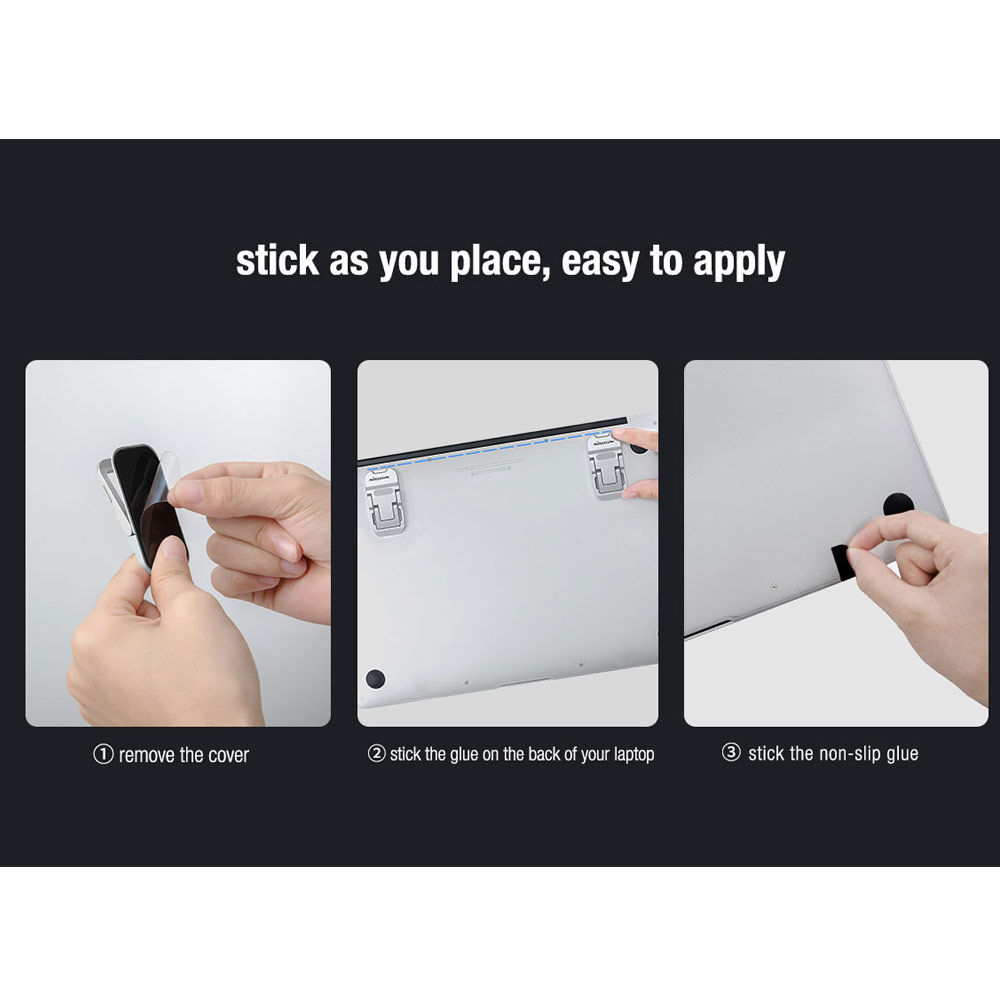 Picture of Nillkin Bolster Plus Laptop Tablet Mini Stand Foldable Portable Stand Holder Heat Dissipation for Laptop Notebook (Silver)