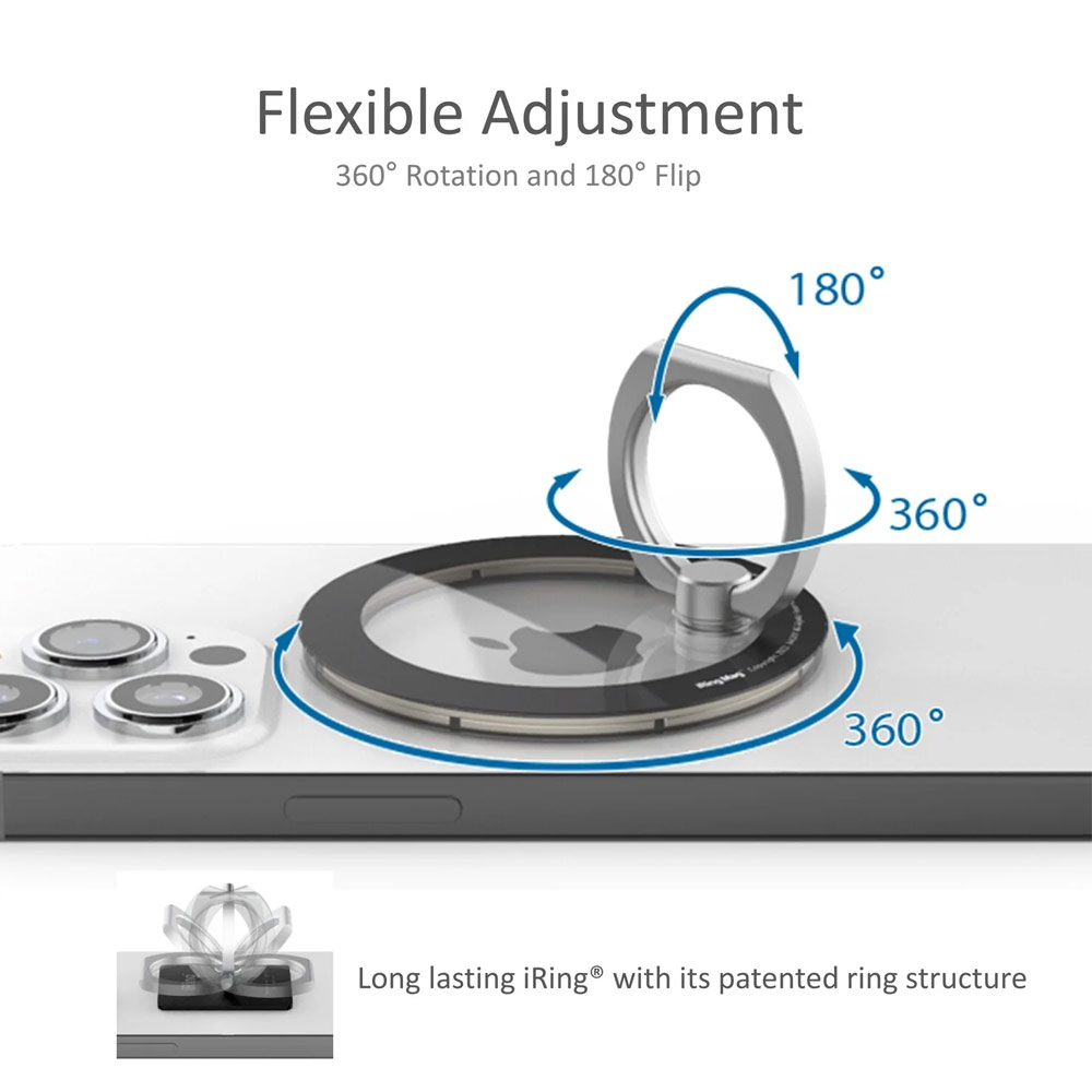 Picture of AAUXX iRing Mag Magnetic Ring Holder Phone Grip and Kickstand Stand Compatible with Magsafe (Pale Violet)