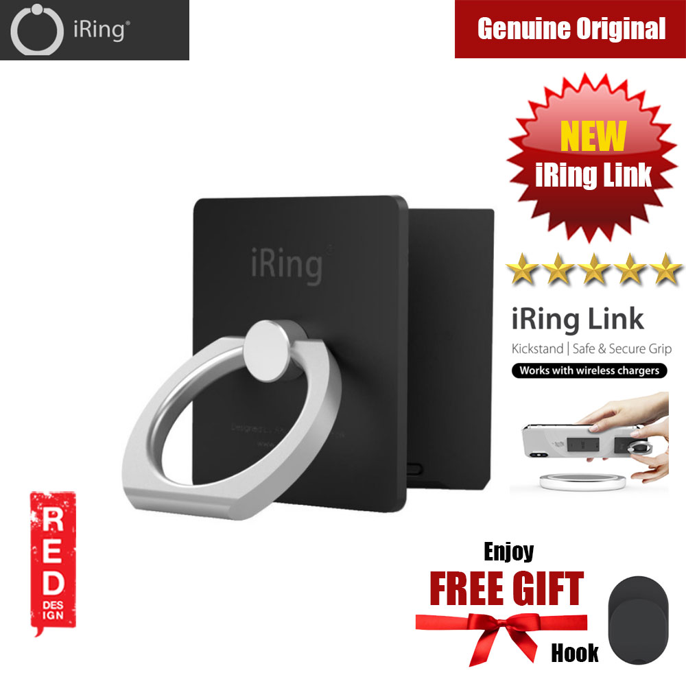 Picture of AAUXX iRing Link Universal Phone Grip and Stand Compatible with wireless charging (Matt Black)