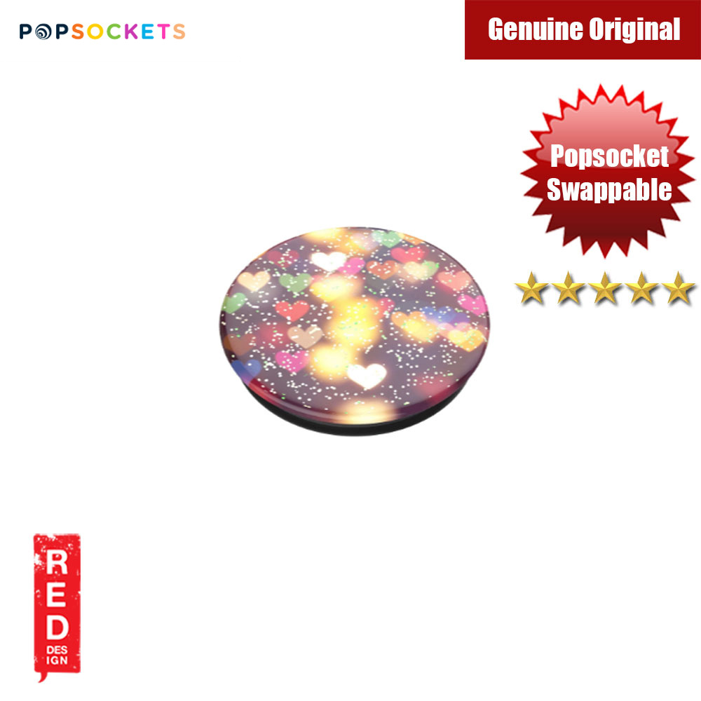 Picture of Popsockets PopGrip Swappable (Glitter Bokeh Hearts)