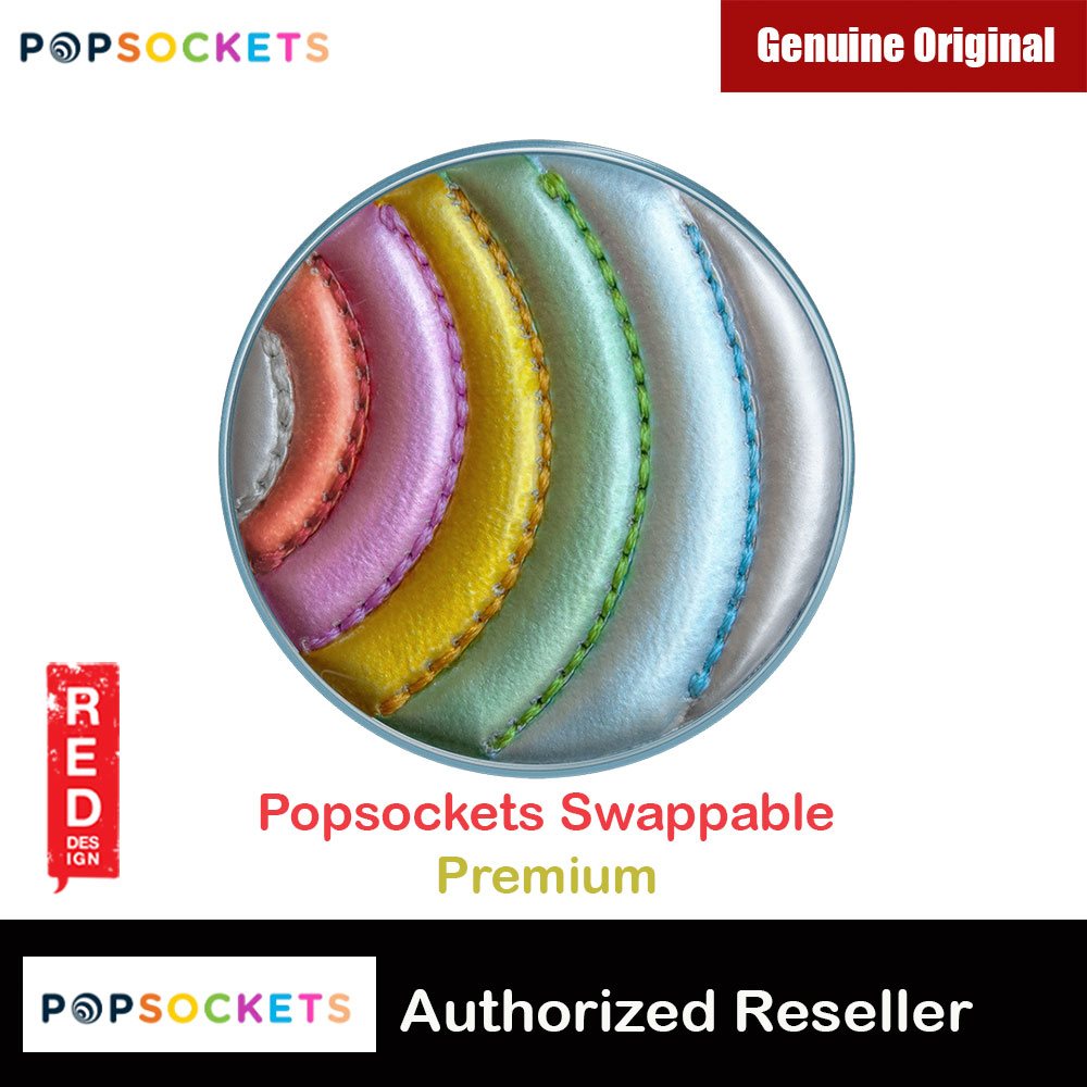 Picture of Popsockets PopGrip Swappable Premium Collection (Stitched Grand Rainbow of Funk) Red Design- Red Design Cases, Red Design Covers, iPad Cases and a wide selection of Red Design Accessories in Malaysia, Sabah, Sarawak and Singapore 