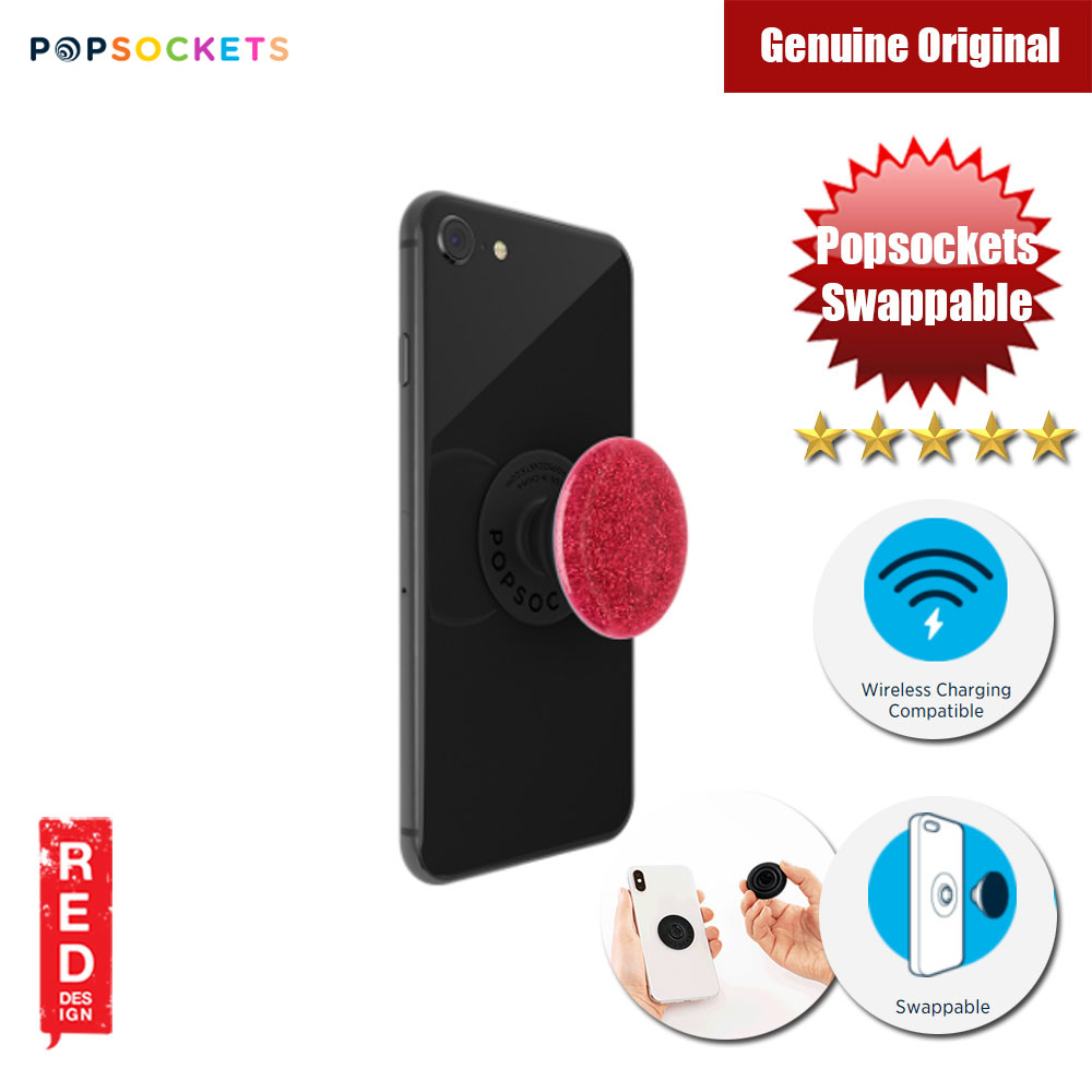 Picture of Popsockets PopGrip Swappable Premium Collection (Glitter Red)
