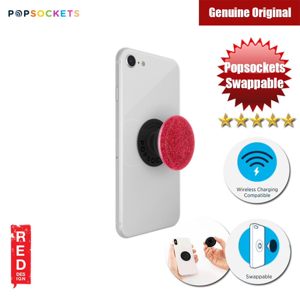 Picture of Popsockets PopGrip Swappable Premium Collection (Glitter Red)