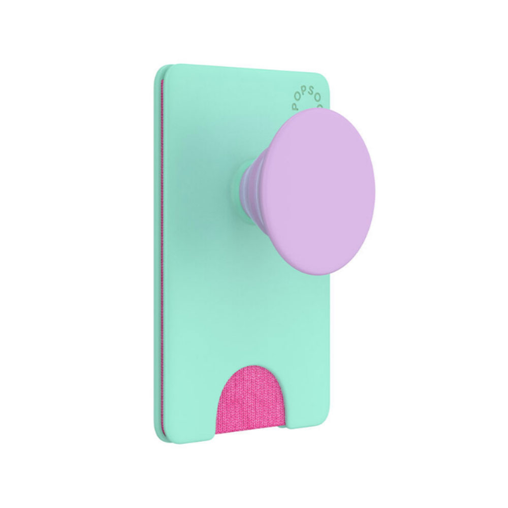 Picture of Popsockets Popwallet Plus Card Holder Credit Card Holder Parking Ticket Holder Card Wallet (Color Block Ultra Mint)