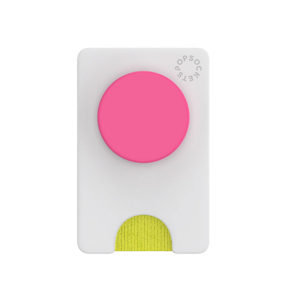 Picture of Popsockets Popwallet Plus Card Holder Credit Card Holder Parking Ticket Holder Card Wallet (Color Block White Neon)