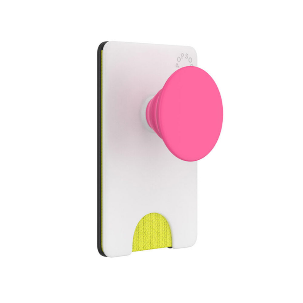 Picture of Popsockets Popwallet Plus Card Holder Credit Card Holder Parking Ticket Holder Card Wallet (Color Block White Neon)