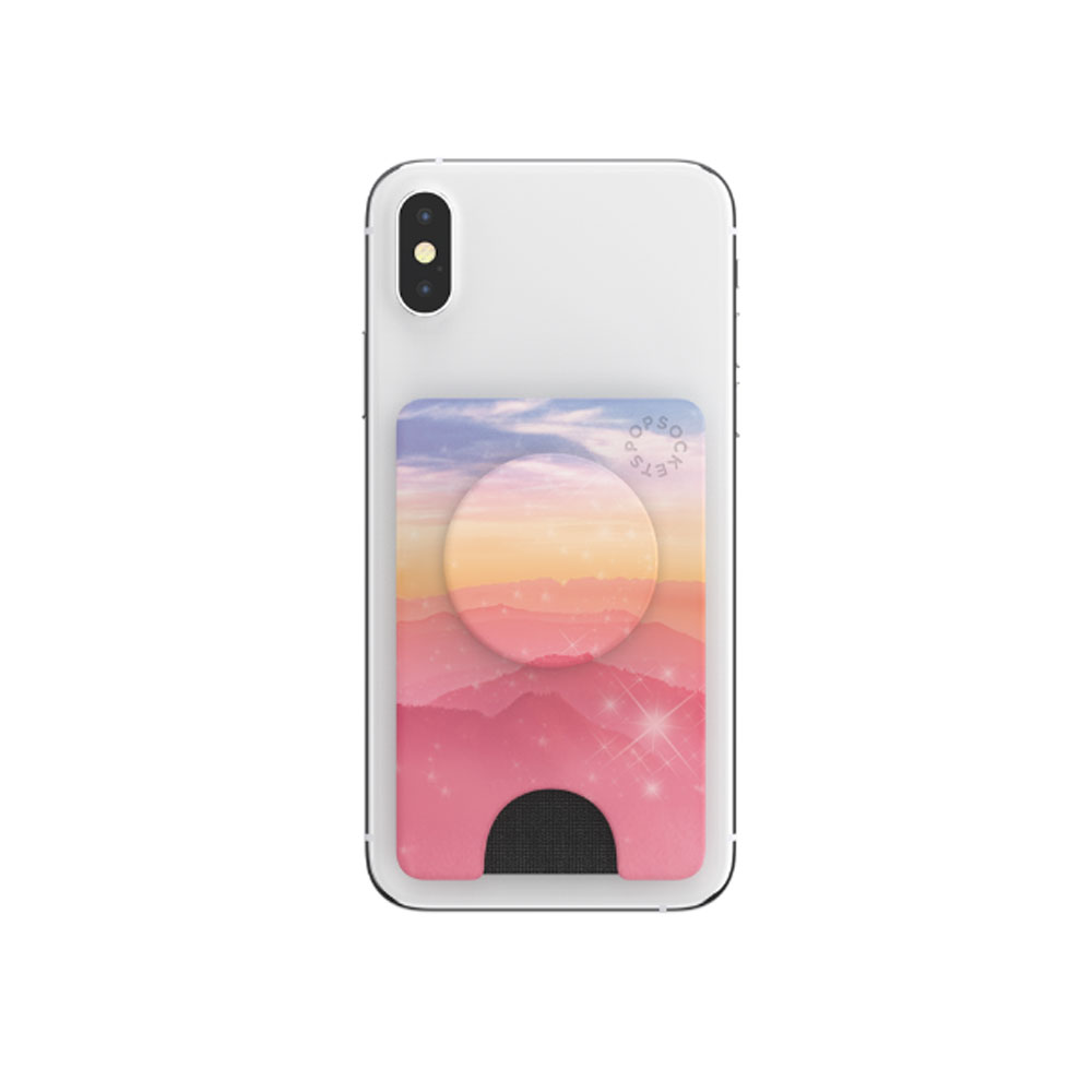 Picture of Popsockets  Popwallet Plus Card Holder Credit Card Holder Parking Ticket Holder Card Wallet (Desert Sunrise)