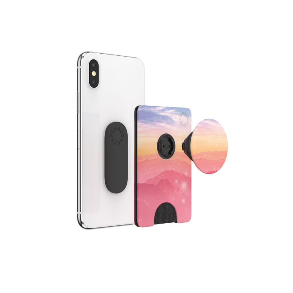 Picture of Popsockets  Popwallet Plus Card Holder Credit Card Holder Parking Ticket Holder Card Wallet (Desert Sunrise)