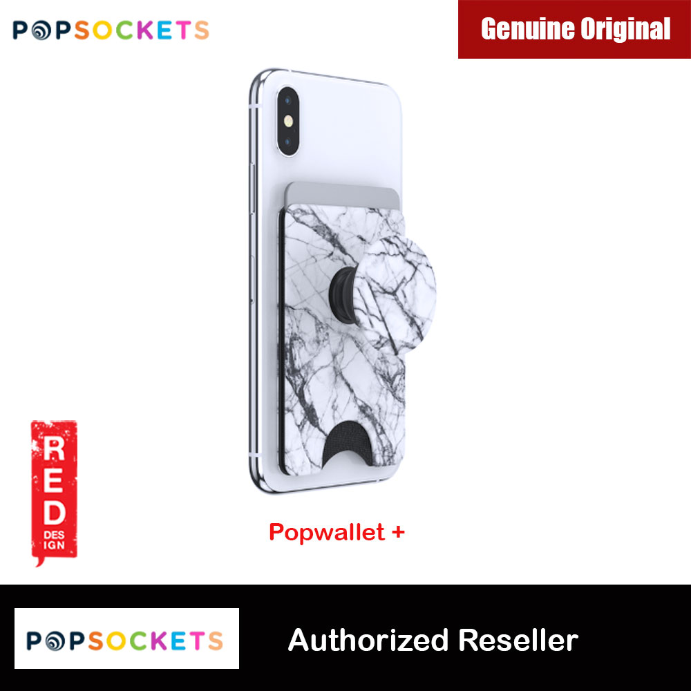 Picture of Popsockets Popwallet Plus Card Holder Credit Card Holder Parking Ticket Holder Card Wallet (Dove White Marble) Red Design- Red Design Cases, Red Design Covers, iPad Cases and a wide selection of Red Design Accessories in Malaysia, Sabah, Sarawak and Singapore 