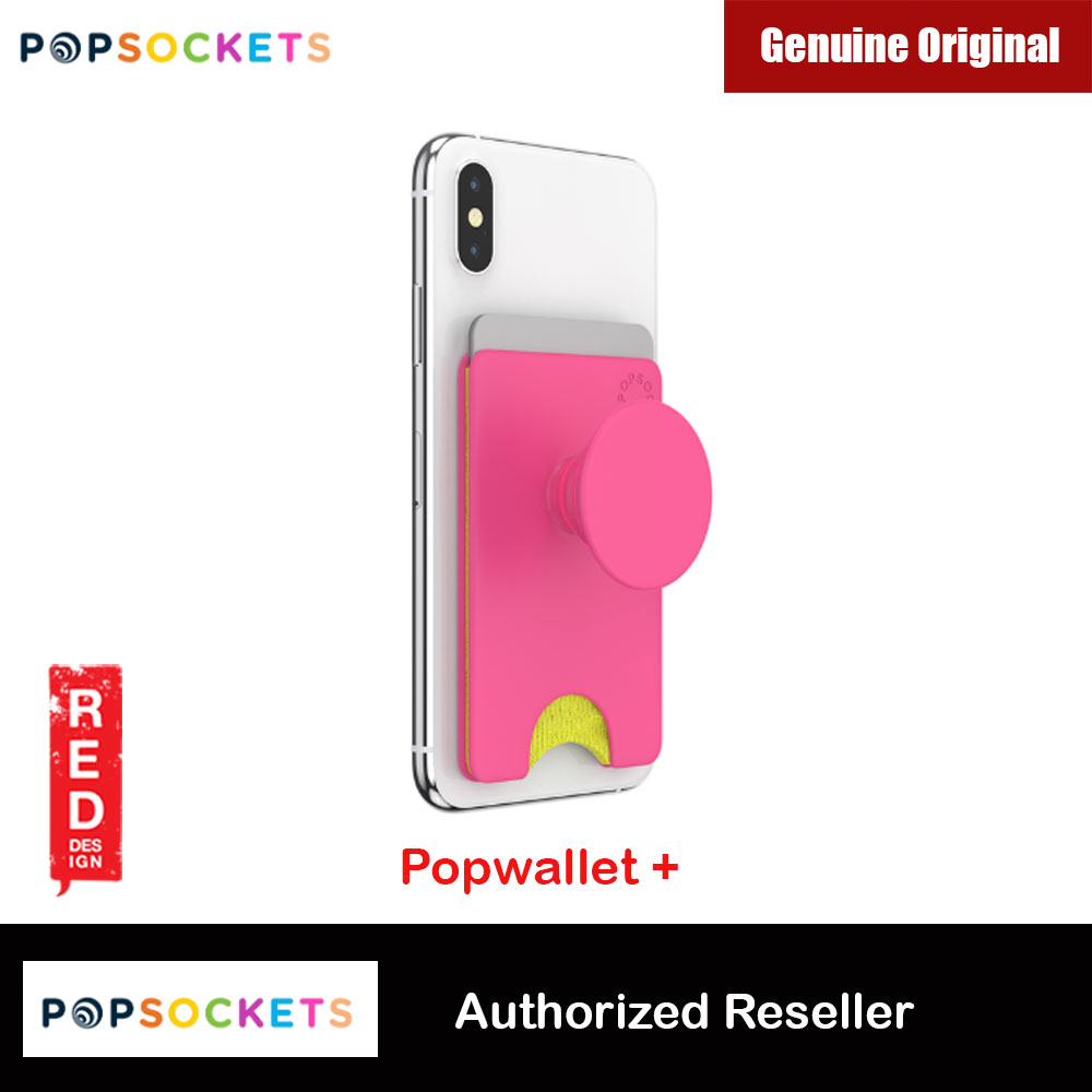 Picture of Popsockets Popwallet Plus Card Holder Credit Card Holder Parking Ticket Holder Card Wallet (Neon Pink) Red Design- Red Design Cases, Red Design Covers, iPad Cases and a wide selection of Red Design Accessories in Malaysia, Sabah, Sarawak and Singapore 