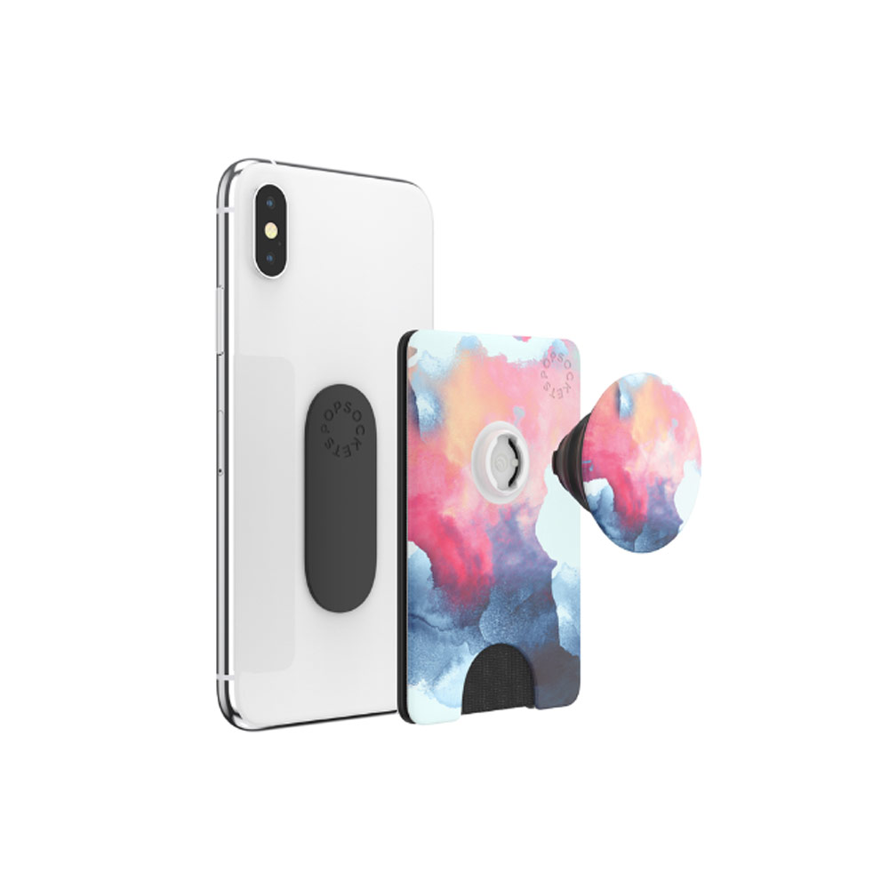 Picture of Popsockets Popwallet Plus Card Holder Credit Card Holder Parking Ticket Holder Card Wallet (Aura Smoke)