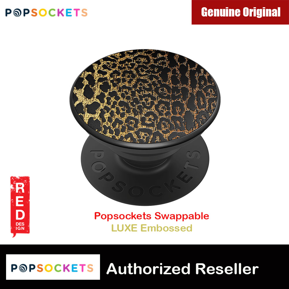 Picture of Popsockets PopGrip Swappable LUXE Collection (Embossed Metal Leopard) Red Design- Red Design Cases, Red Design Covers, iPad Cases and a wide selection of Red Design Accessories in Malaysia, Sabah, Sarawak and Singapore 