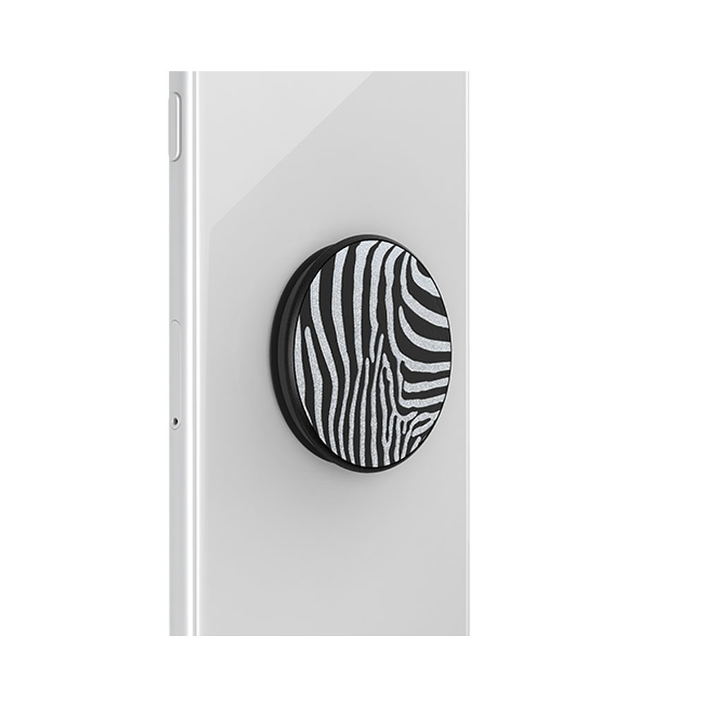 Picture of Popsockets PopGrip Swappable LUXE Collection (Embossed Metal Zebra)