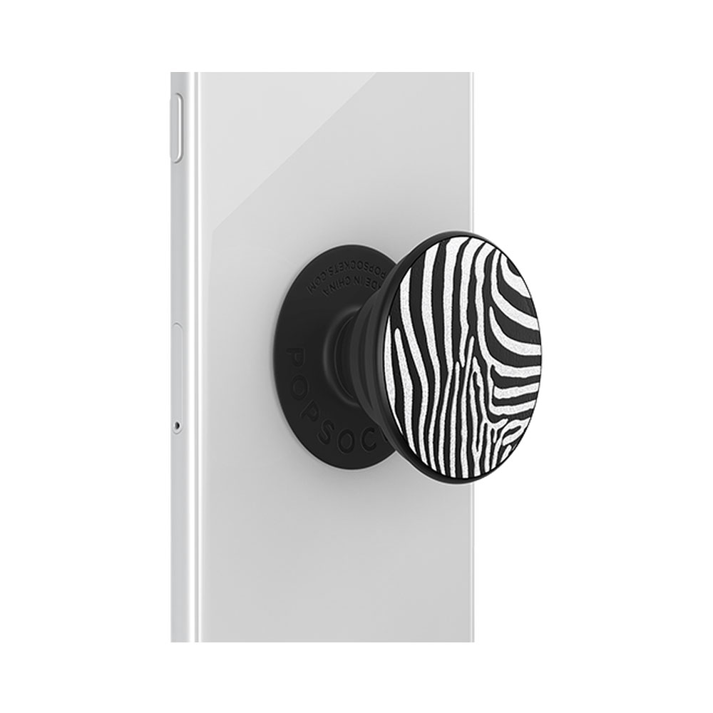 Picture of Popsockets PopGrip Swappable LUXE Collection (Embossed Metal Zebra)