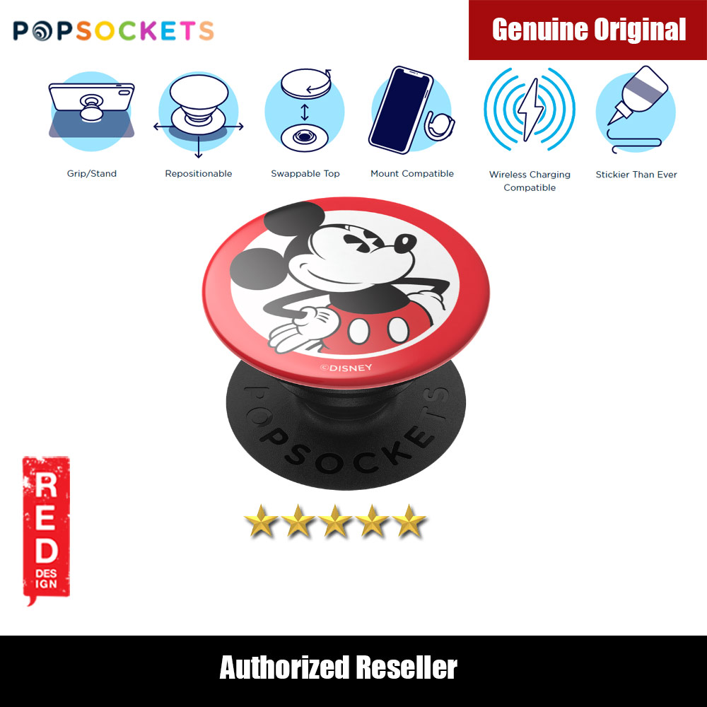 Picture of Popsockets PopGrip Swappable (Mickey Classic) Red Design- Red Design Cases, Red Design Covers, iPad Cases and a wide selection of Red Design Accessories in Malaysia, Sabah, Sarawak and Singapore 