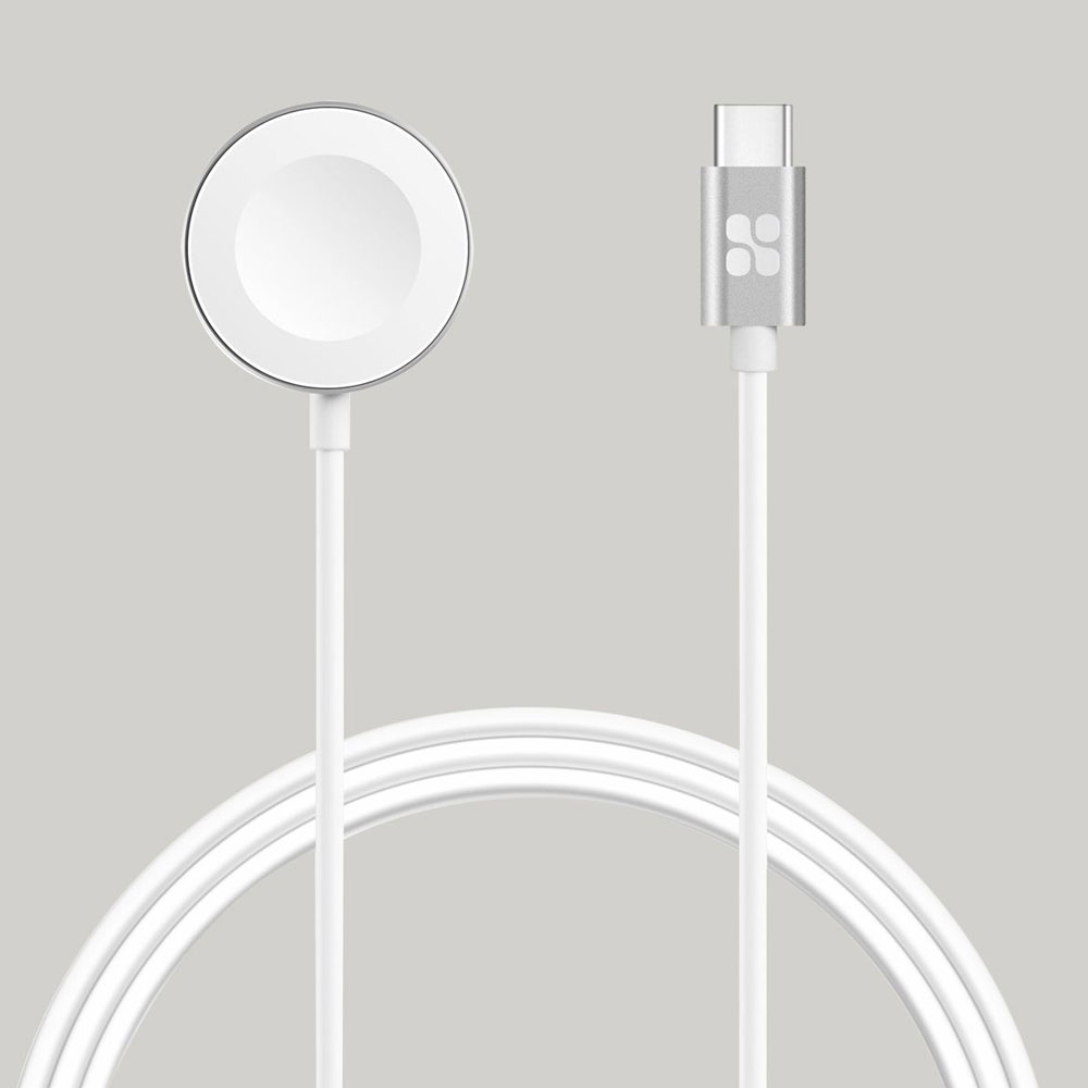Picture of Apple Watch 40mm Charger | Promate Apple Watch Charger to USB-C� Cable Fast Charging 5W Apple MFi Certified Magnetic Wireless Charging Cord with Anti-Tangle 100cm Cord and Over-Heating Protection for Apple Watch Series 7 8 6 5 4 3 2 1  AuraCord-C
