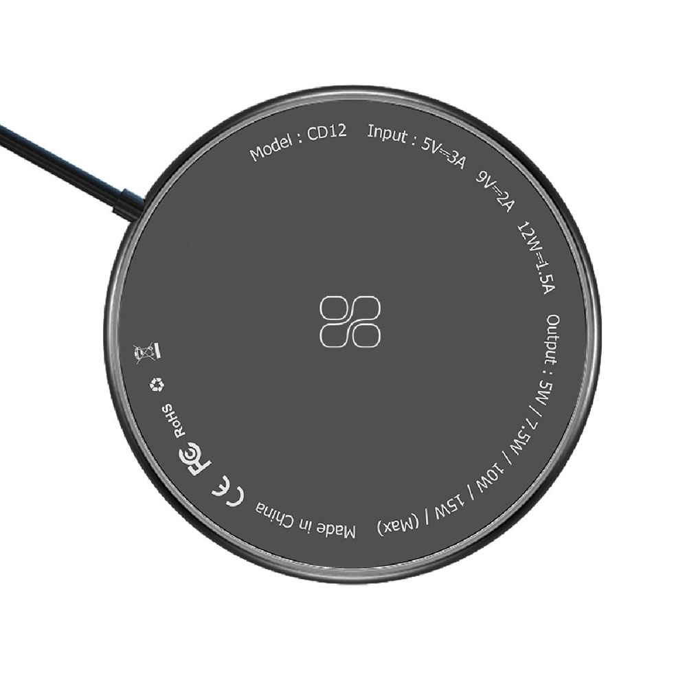 Picture of  Apple Airpods 2 Charger | Promate Magnetic Wireless Charger 15W Fast Wireless Charging Pad Compatible with Mag Safe for iPhone 13 14 Pro Max with Anti-Fall Strong Magnetic Design and USB-C� Port for iPhone Samsung AirPods Pro MagTag-15W (Black)