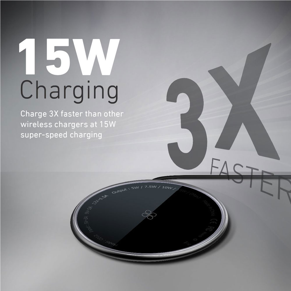 Picture of  Apple Airpods 2 Charger | Promate Magnetic Wireless Charger 15W Fast Wireless Charging Pad Compatible with Mag Safe for iPhone 13 14 Pro Max with Anti-Fall Strong Magnetic Design and USB-C� Port for iPhone Samsung AirPods Pro MagTag-15W (Black)