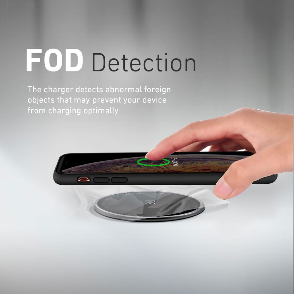 Picture of  Apple Airpods 2 Charger | Promate Magnetic Wireless Charger 15W Fast Wireless Charging Pad Compatible with Mag Safe for iPhone 13 14 Pro Max with Anti-Fall Strong Magnetic Design and USB-C� Port for iPhone Samsung AirPods Pro MagTag-15W (Black)