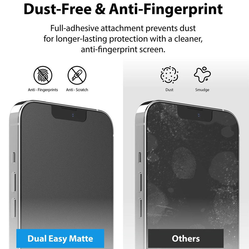 Picture of  Apple iPhone 13 Pro Max 6.7 Screen Protector | Ringke Dual Easy Film Matte Screen Protector for Apple iPhone 13 Pro Max 6.7 (Matte 2pcs)