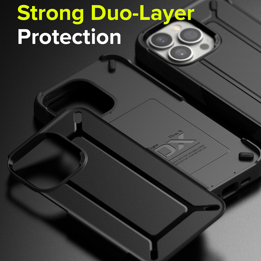 Picture of  Apple iPhone 13 Pro 6.1 Case | Ringke DX Drop Protection Case Anti Finger Print Case for Apple iPhone 13 Pro 6.1 (Gunmetal)