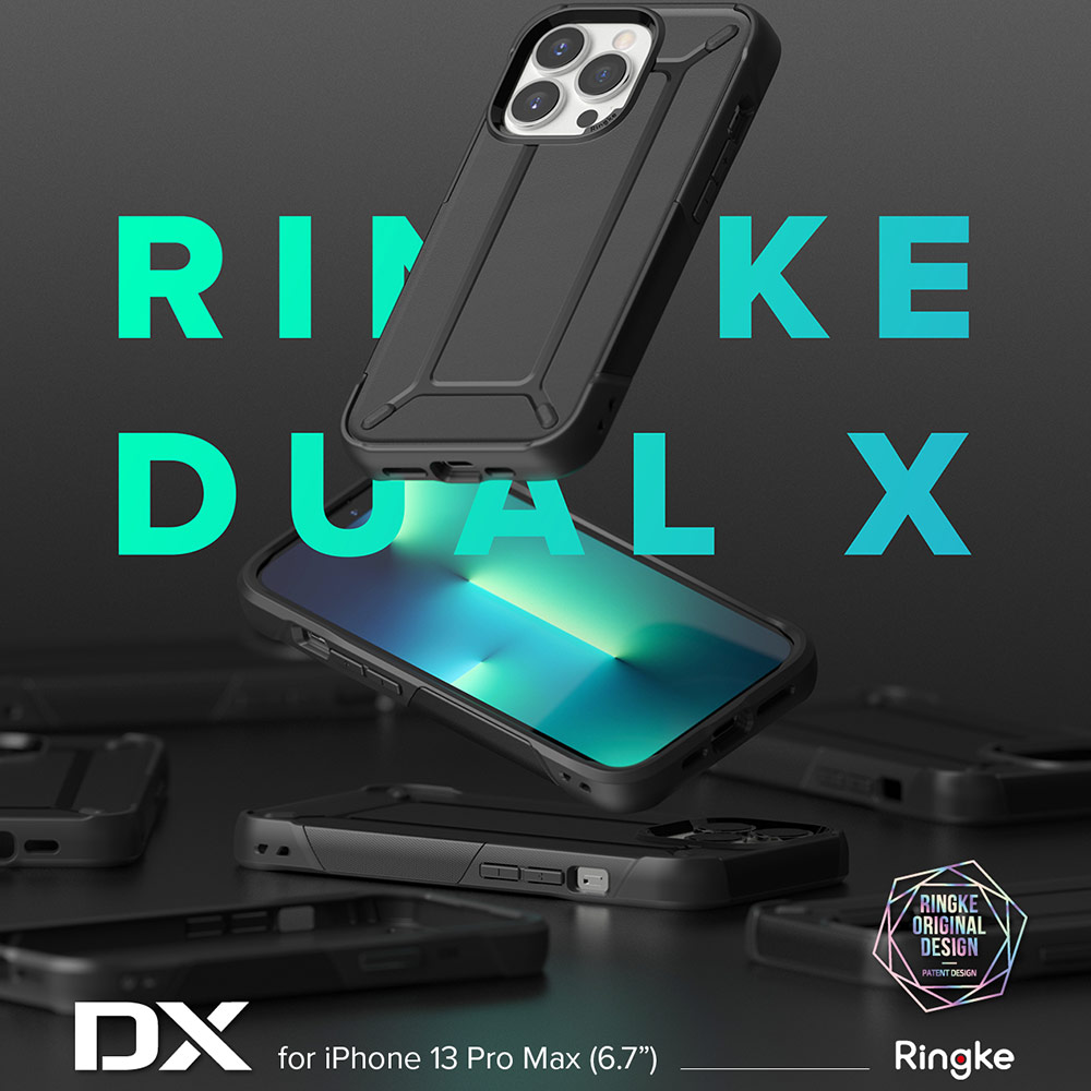 Picture of  Apple iPhone 13 Pro 6.1 Case | Ringke DX Drop Protection Case Anti Finger Print Case for Apple iPhone 13 Pro 6.1 (Gunmetal)