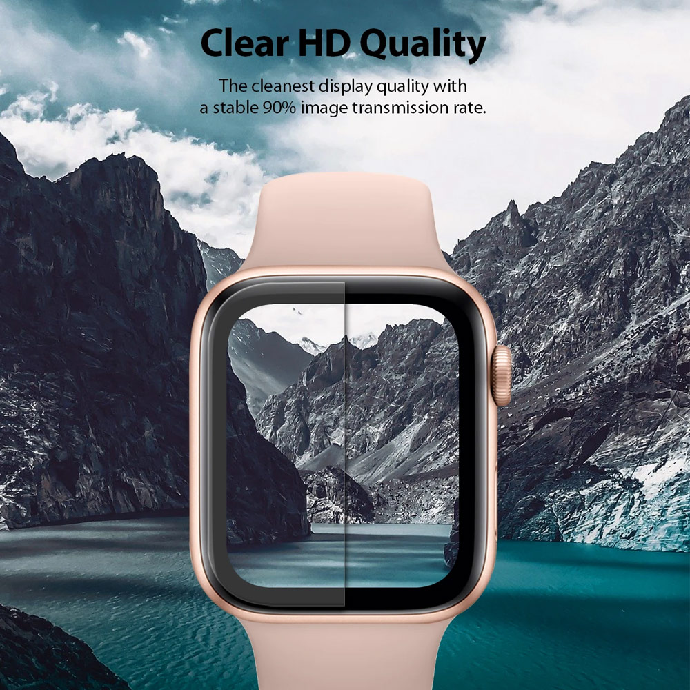 Picture of Apple Watch 41mm Screen Protector | Ringke Easy Flex High Flexibility EPU film Screen Protector for Apple Watch Series 7 8 9 41mm Series 4 5 6 40mm (2 PACK)