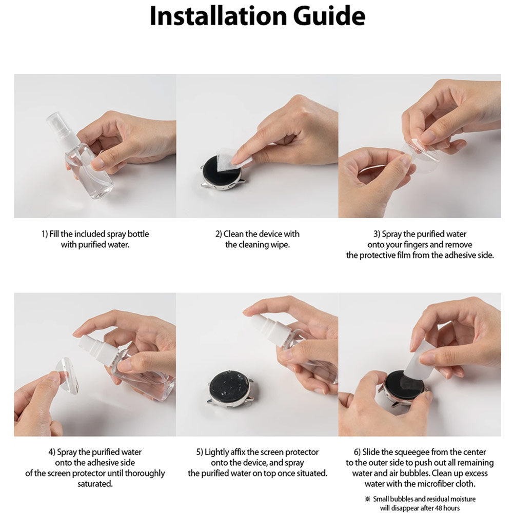 Picture of Apple Watch 41mm Screen Protector | Ringke Easy Flex High Flexibility EPU film Screen Protector for Apple Watch Series 7 8 9 41mm Series 4 5 6 40mm (2 PACK)