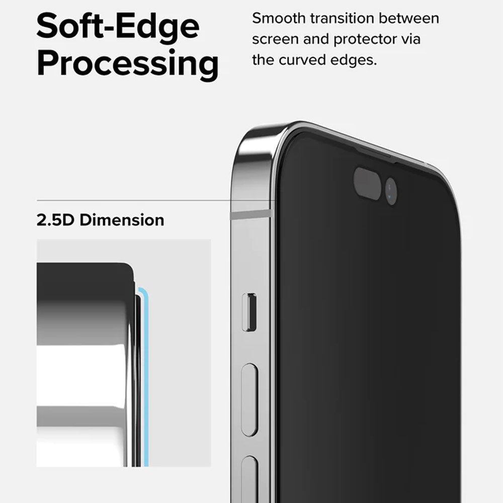 Picture of  Apple iPhone 14 Pro 6.1 Screen Protector | Ringke Premium Tempered Glass Screen Protector with Easy Installation Jig Kit for Apple iPhone 14 Pro 6.1 (Privacy Anti Peep Anti View)