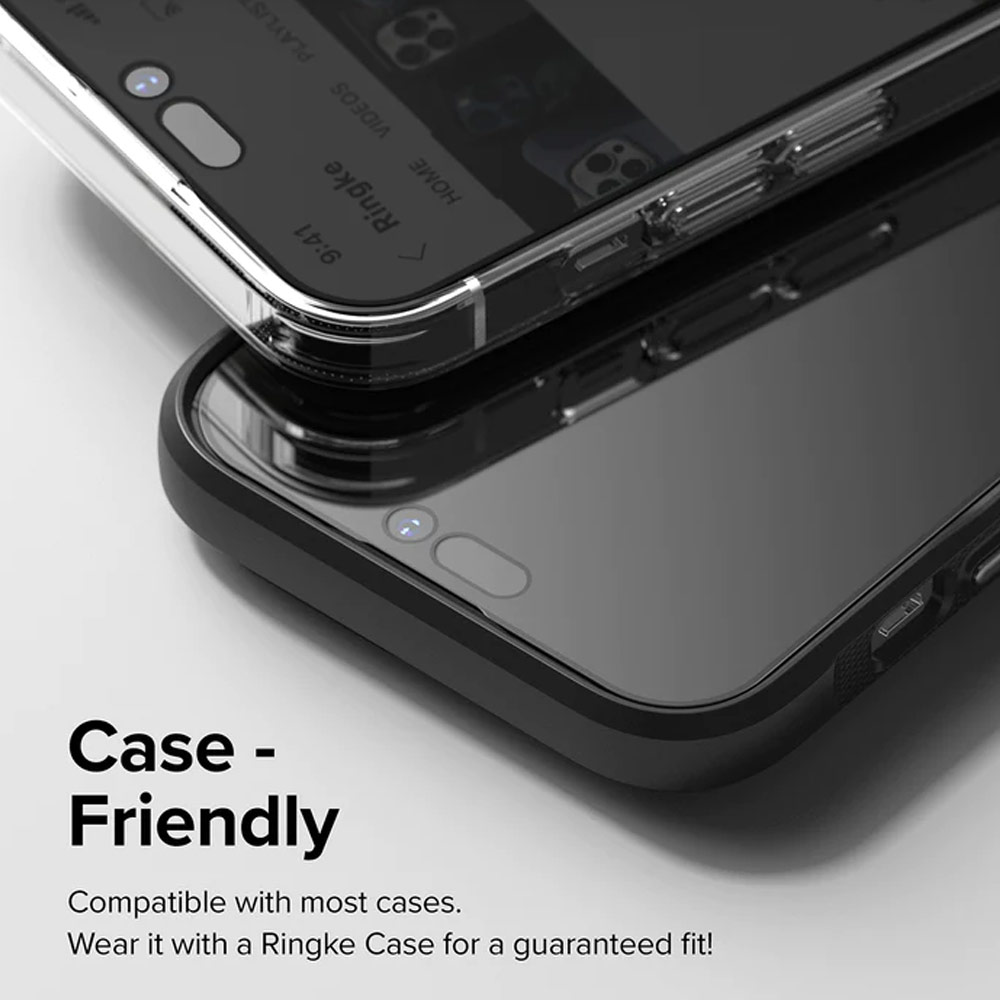 Picture of  Apple iPhone 14 Pro 6.1 Screen Protector | Ringke Premium Tempered Glass Screen Protector with Easy Installation Jig Kit for Apple iPhone 14 Pro 6.1 (Privacy Anti Peep Anti View)