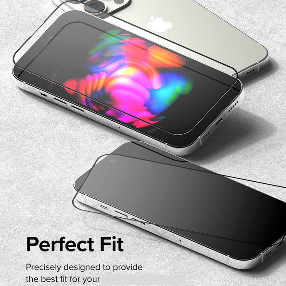 Picture of  Apple iPhone 14 Pro 6.1 Screen Protector | Ringke Premium Tempered Glass Screen Protector with Easy Installation Jig Kit for Apple iPhone 14 Pro 6.1 (HD Clear)