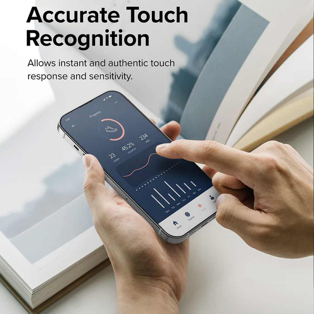 Picture of  Apple iPhone 14 Pro 6.1 Screen Protector | Ringke Premium Tempered Glass Screen Protector with Easy Installation Jig Kit for Apple iPhone 14 Pro 6.1 (HD Clear)