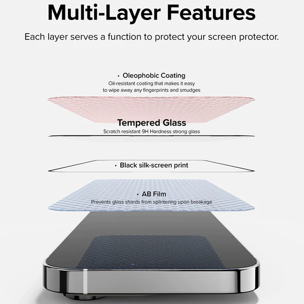 Picture of  Apple iPhone 14 Pro 6.1 Screen Protector | Ringke Premium Tempered Glass Screen Protector with Easy Installation Jig Kit for Apple iPhone 14 Pro 6.1 (HD Clear)