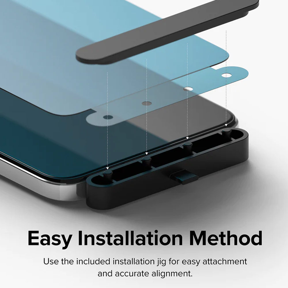 Picture of  Apple iPhone 14 Pro 6.1 Screen Protector | Ringke Premium Tempered Glass Screen Protector with Easy Installation Jig Kit for Apple iPhone 14 Pro 6.1 (HD Clear)