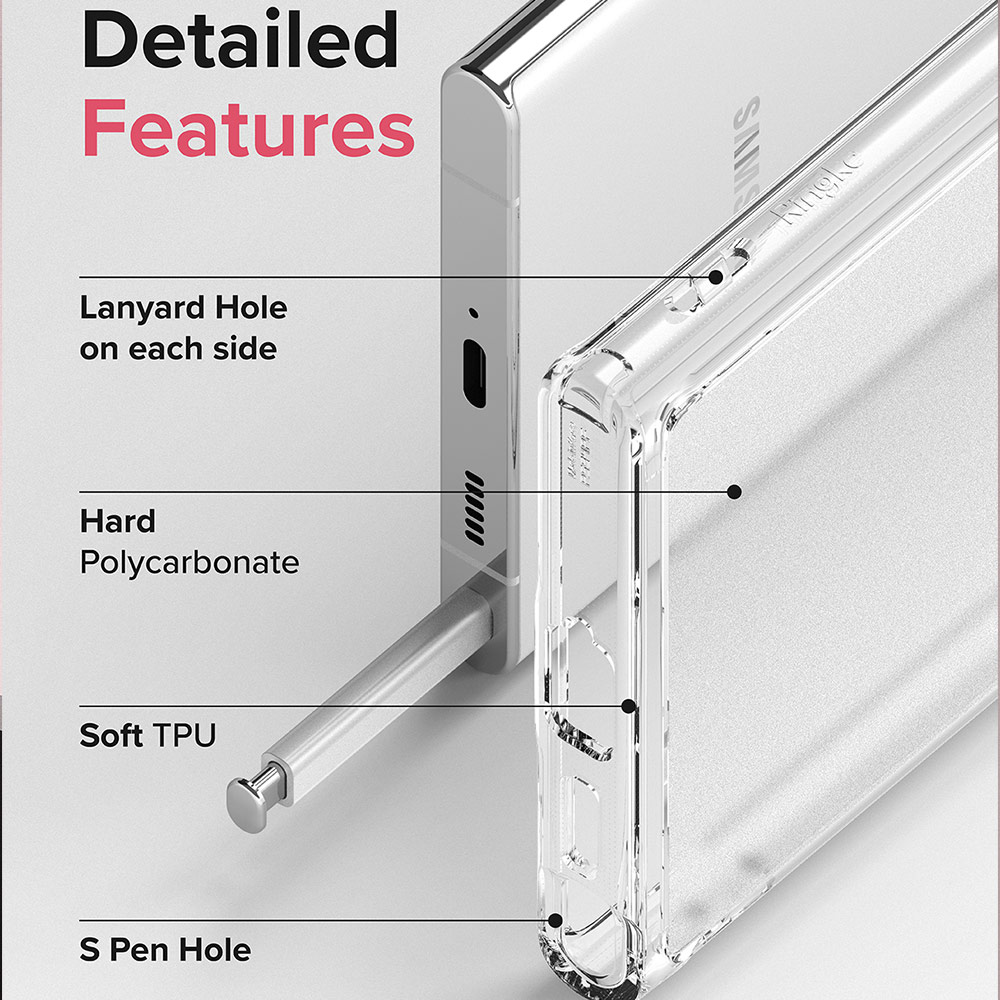 Picture of  Samsung Galaxy S22 Ultra 5G 6.8 Case | Ringke Fusion Protection Case for Samsung Galaxy S22 Ultra 6.8 (Matte Clear)
