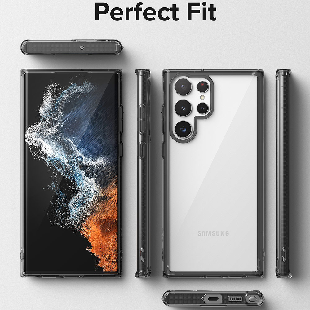 Picture of  Samsung Galaxy S22 Ultra 5G 6.8 Case | Ringke Fusion Protection Case for Samsung Galaxy S22 Ultra 6.8 (Smoke Black)