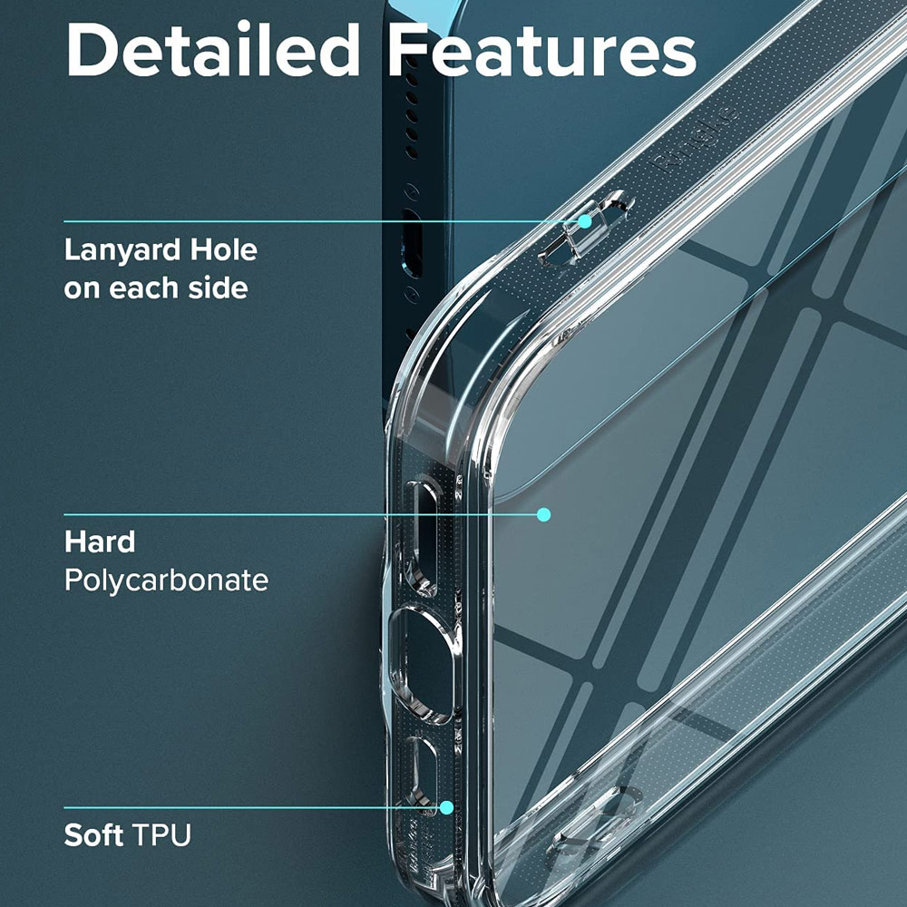 Picture of  Apple iPhone 13 Pro Max 6.7 Case | Ringke Fusion Protection Case for Apple iPhone 13 Pro Max 6.7 (Clear)