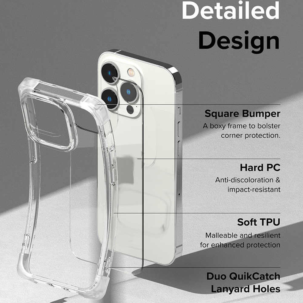 Picture of  Apple iPhone 14 Pro 6.1 Case | Ringke Fusion Bumper Corner Edge Drop Protection Case for iPhone 14 Pro 6.1 (Clear)