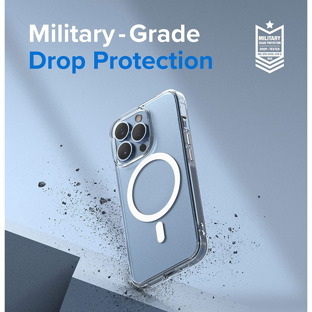 Picture of  Apple iPhone 13 Pro Max 6.7 Case | Ringke Fusion Magnetic Matte Protection Case Magsafe Compatible for Apple iPhone 13 Pro Max 6.7 (Matte Clear)