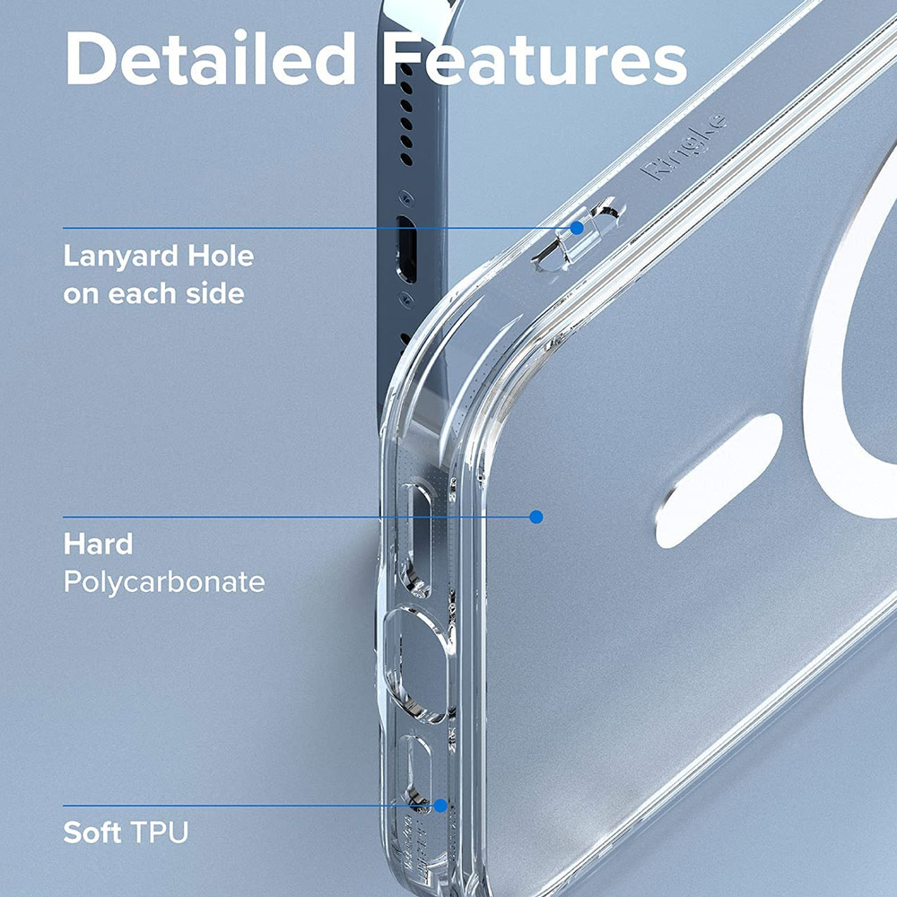 Picture of  Apple iPhone 13 Pro Max 6.7 Case | Ringke Fusion Magnetic Matte Protection Case Magsafe Compatible for Apple iPhone 13 Pro Max 6.7 (Matte Clear)