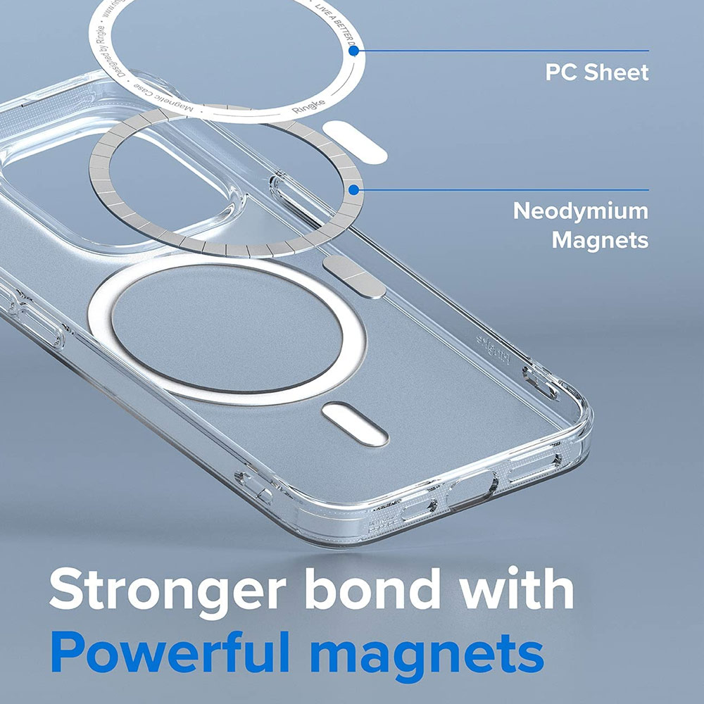 Picture of  Apple iPhone 13 Pro Max 6.7 Case | Ringke Fusion Magnetic Matte Protection Case Magsafe Compatible for Apple iPhone 13 Pro Max 6.7 (Matte Clear)