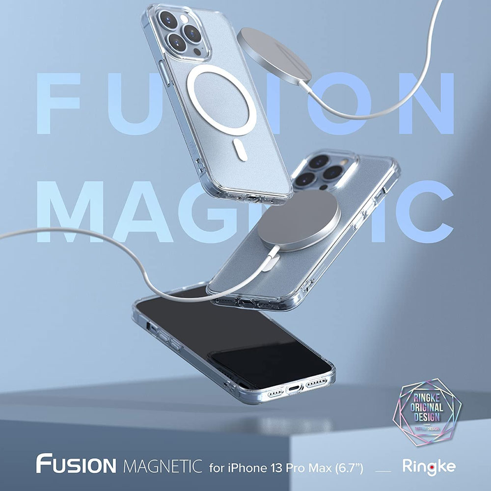 Picture of  Apple iPhone 13 Pro Max 6.7 Case | Ringke Fusion Magnetic Matte Protection Case Magsafe Compatible for Apple iPhone 13 Pro Max 6.7 (Matte Clear)