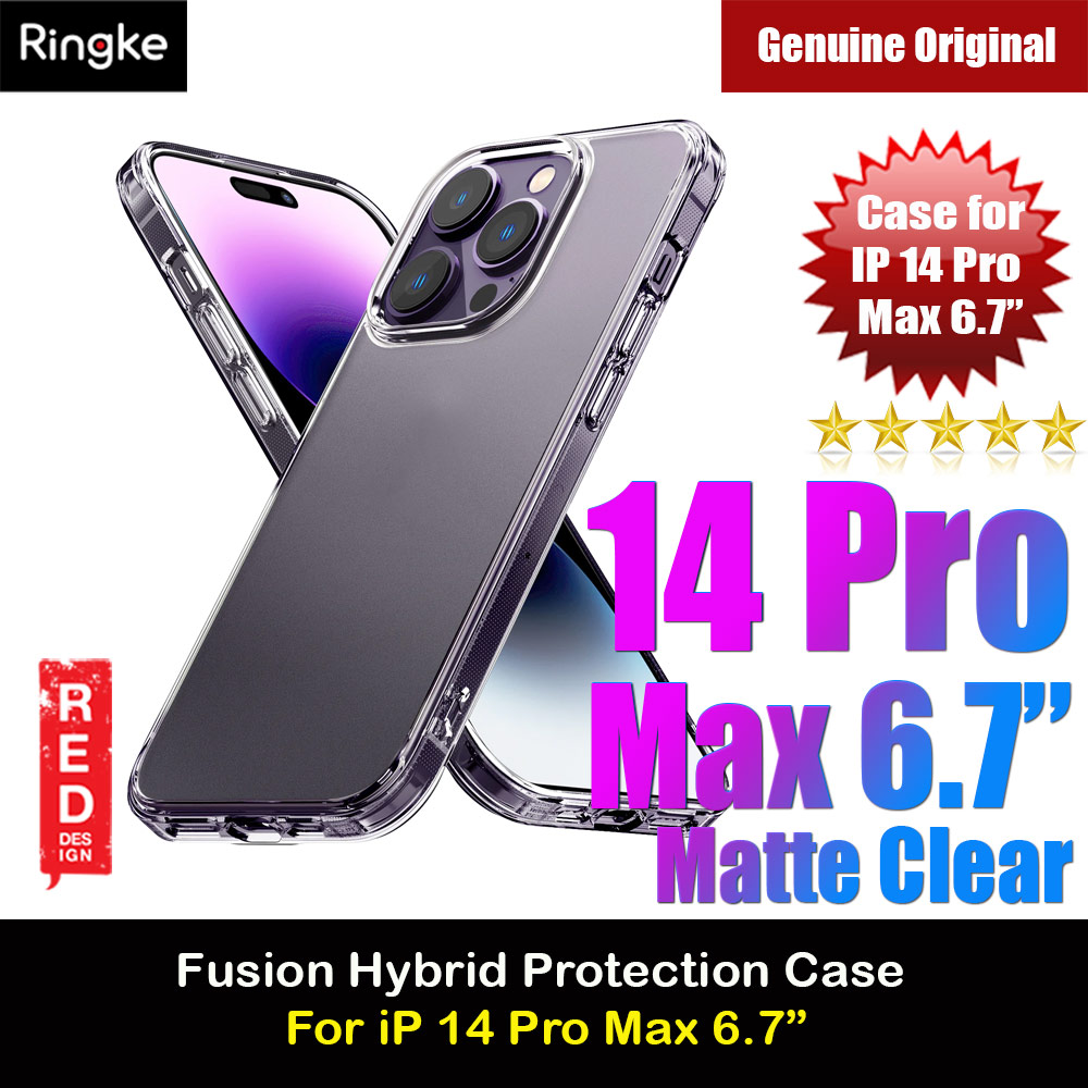Picture of Ringke Fusion Matte Protection Case for Apple iPhone 14 Pro Max 6.7 (Matte Clear)  Apple iPhone 14 Pro Max 6.7-  Apple iPhone 14 Pro Max 6.7 Cases,  Apple iPhone 14 Pro Max 6.7 Covers, iPad Cases and a wide selection of  Apple iPhone 14 Pro Max 6.7 Accessories in Malaysia, Sabah, Sarawak and Singapore 